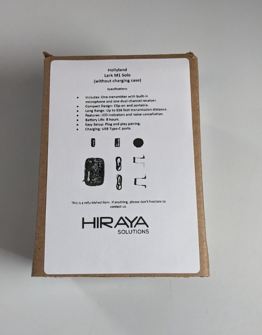 Hollyland Lark M1 Solo Wireless Lavalier Microphone system(no charging case)