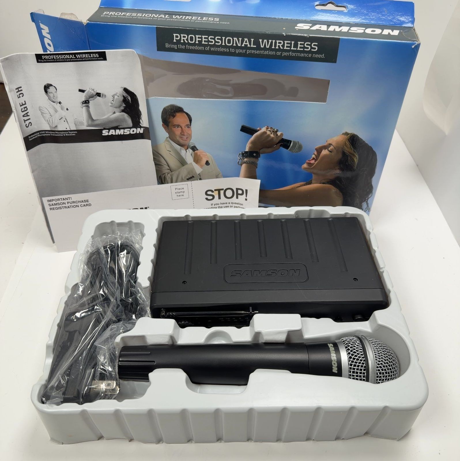 Samson Stage 5H Professional Wireless Microphone System with VHF Receiver