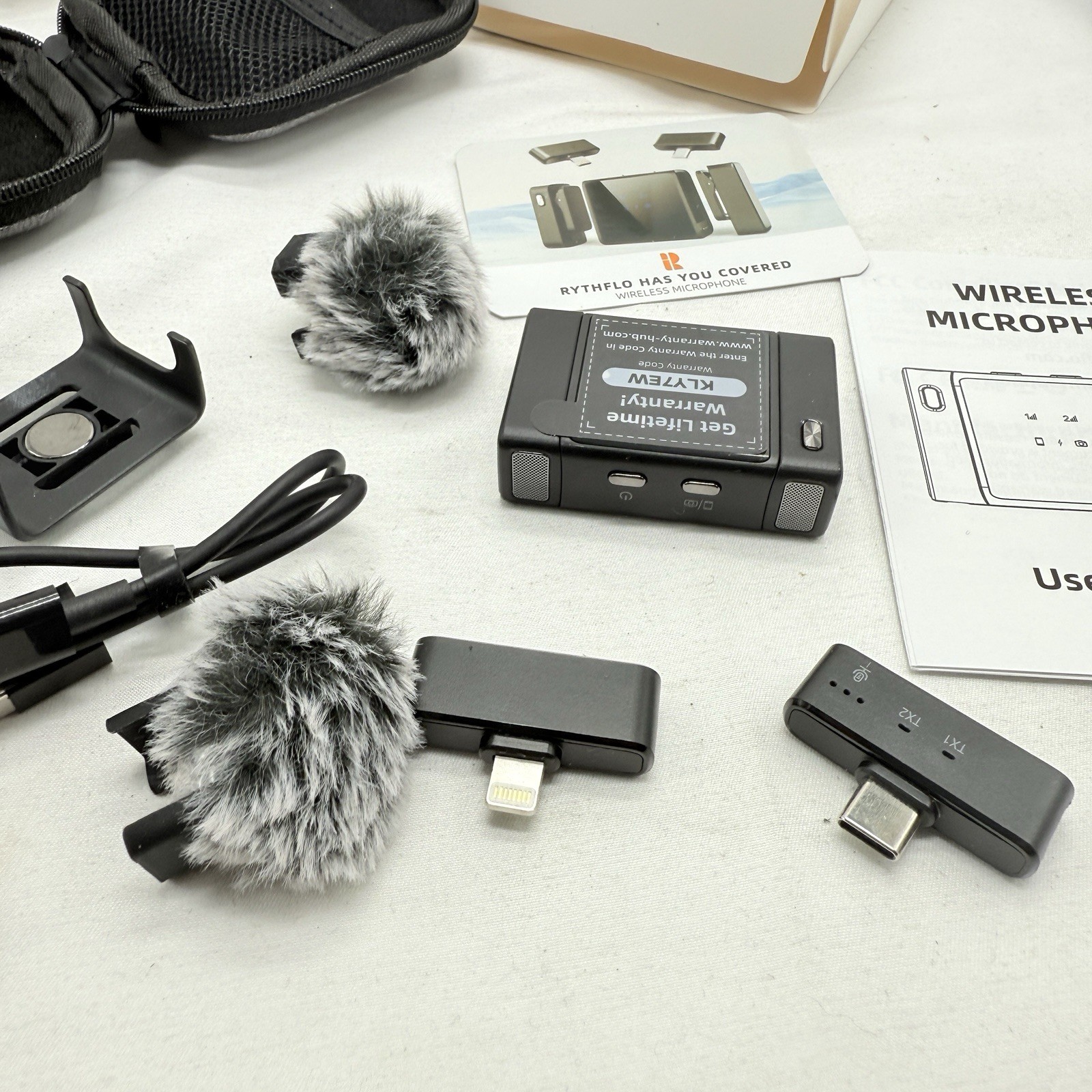 Rythflo Wireless Lavalier Microphone for iPhone/Camera/Android/Laptop with Noise