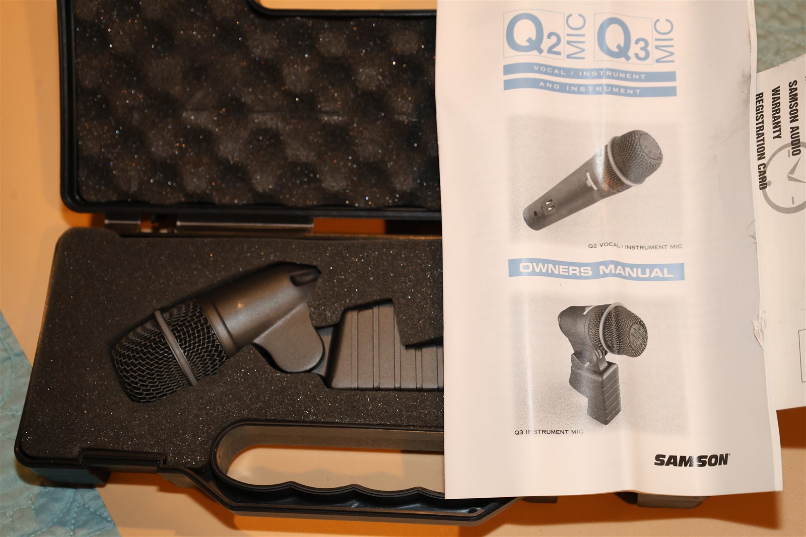 Samson Q3 Instrument MICROPHONE, Hypercardioid, HIGH OUTPUT Low Impedance & case