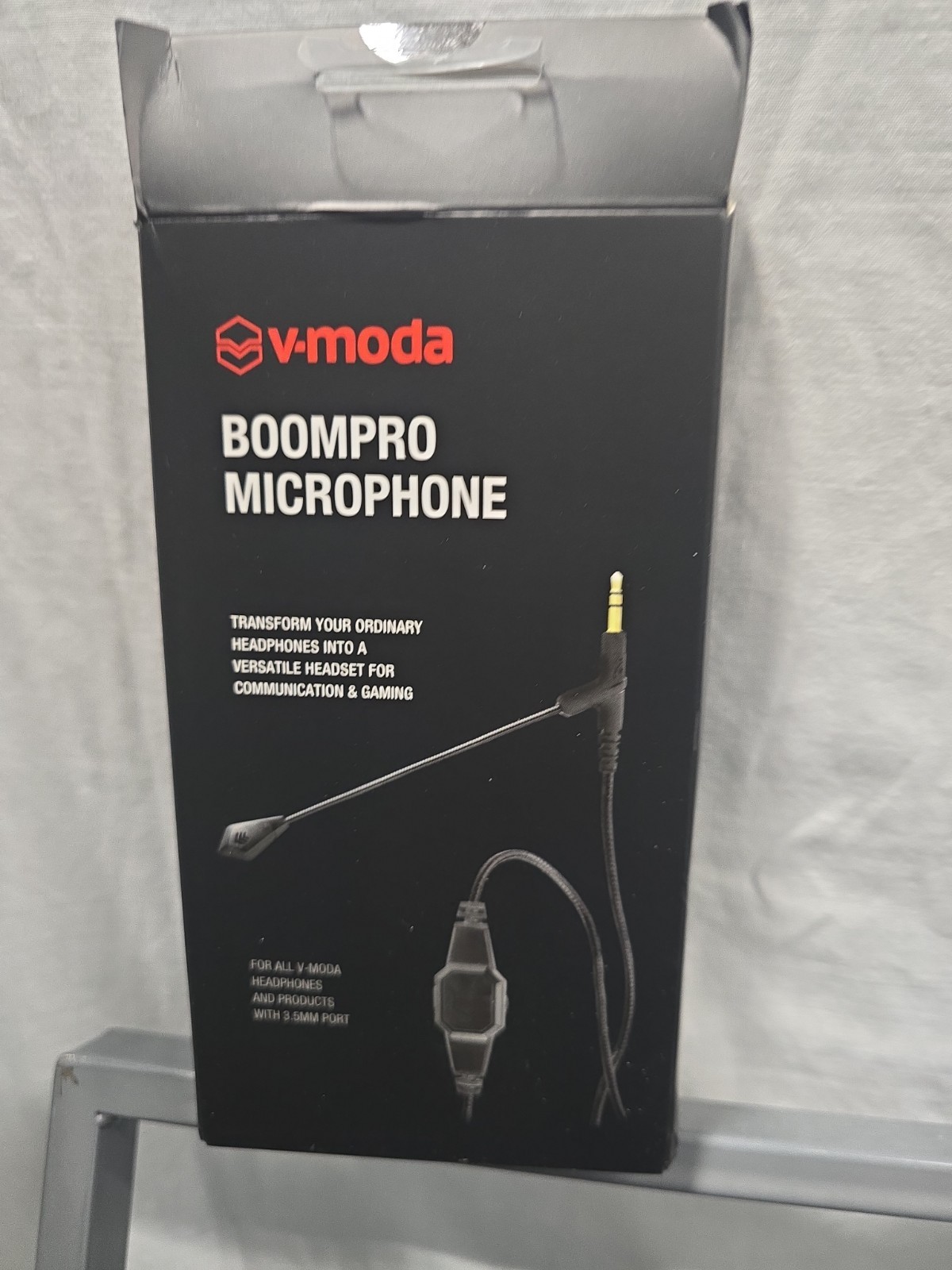 BoomPro Mic –NEW! 3.5mm Wired Gaming Mic w/ Mute & Volume Control, Black