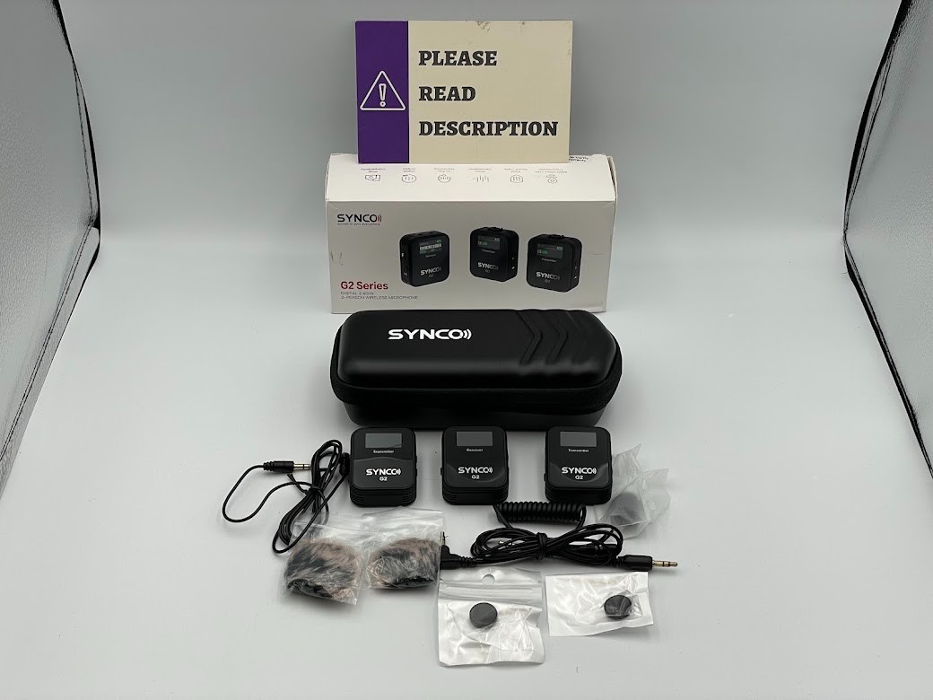 SYNCO Wireless Lavalier Microphone, G2(A2) 2.4G Dual Transmitter