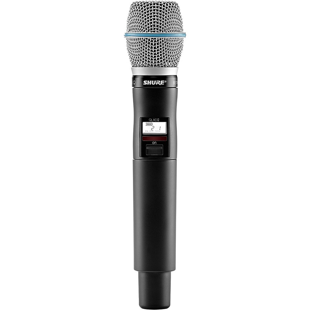 Shure QLXD2BETA87C Wireless HH Mic Transmitter wBETA 87C Mic Capsule Band J50A
