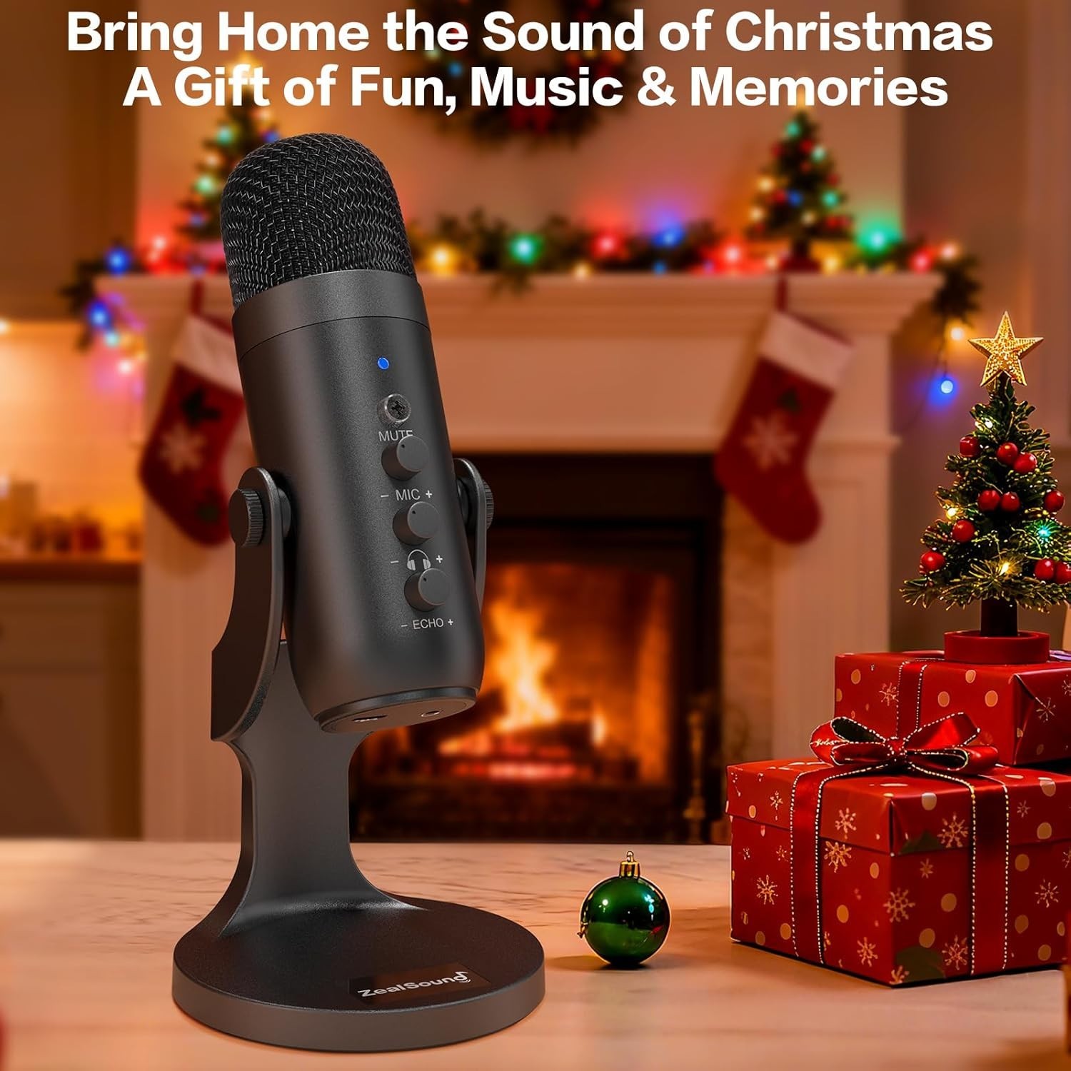 Podcast Microphone for PC, Noise Cancellation USB Mic with Gain, Volume Adjus…