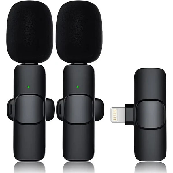 Microphones for iPhone, Camera, Android, iPad, 3 in 1 Wireless Clip-on
