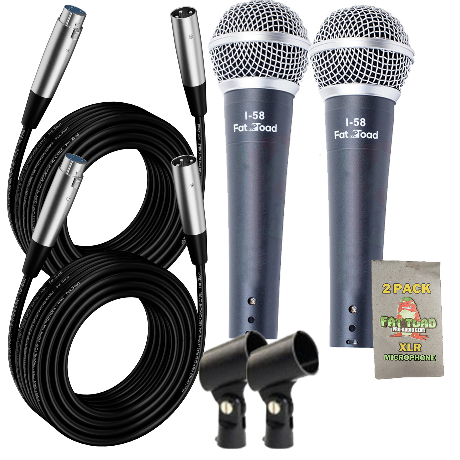 FAT TOAD Handheld Vocal Microphones – Cardioid Dynamic Streaming Music Stage Mic