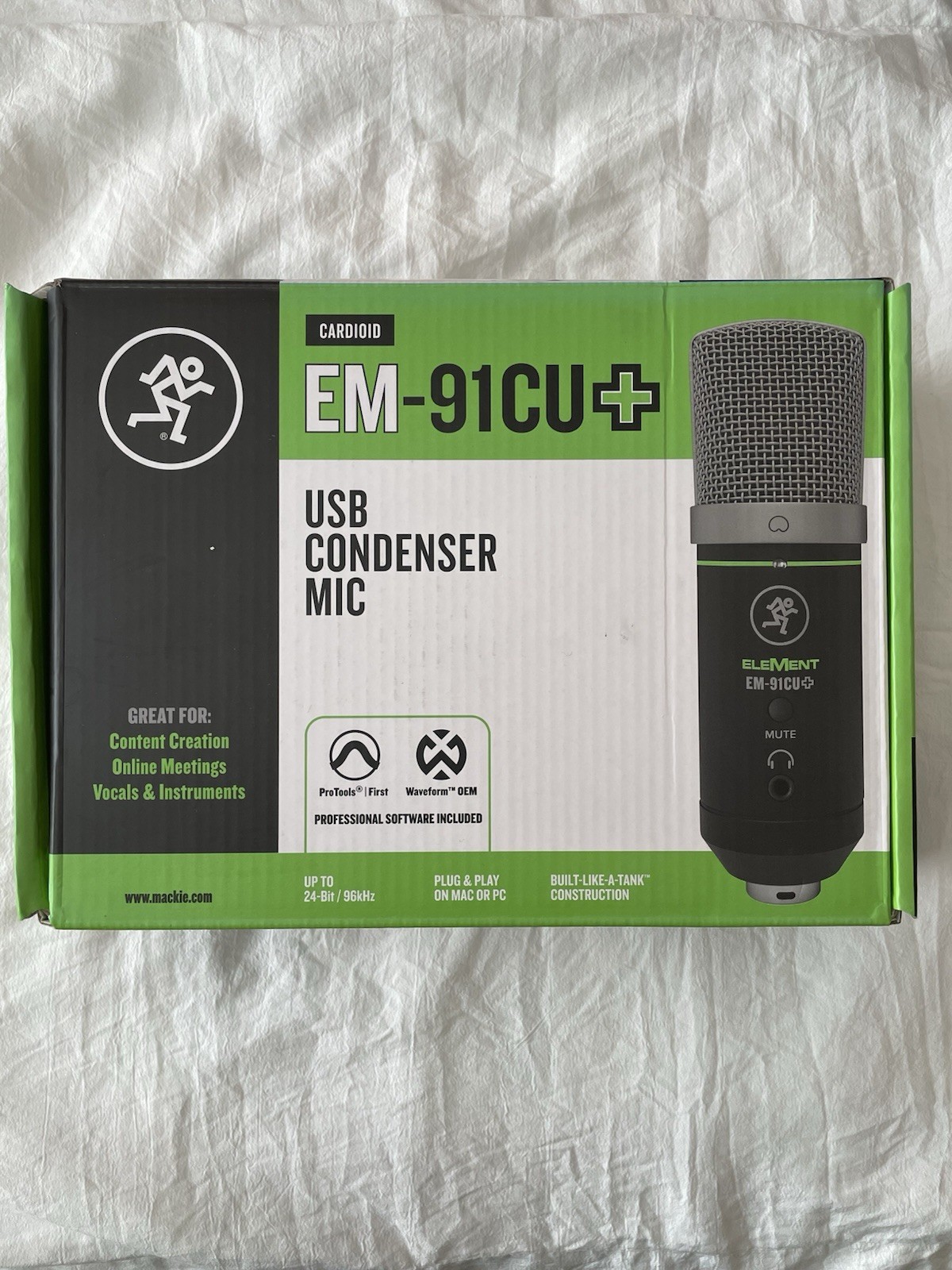 Mackie EM-91CU+ USB Cardioid Condenser Microphone – Black & Gray