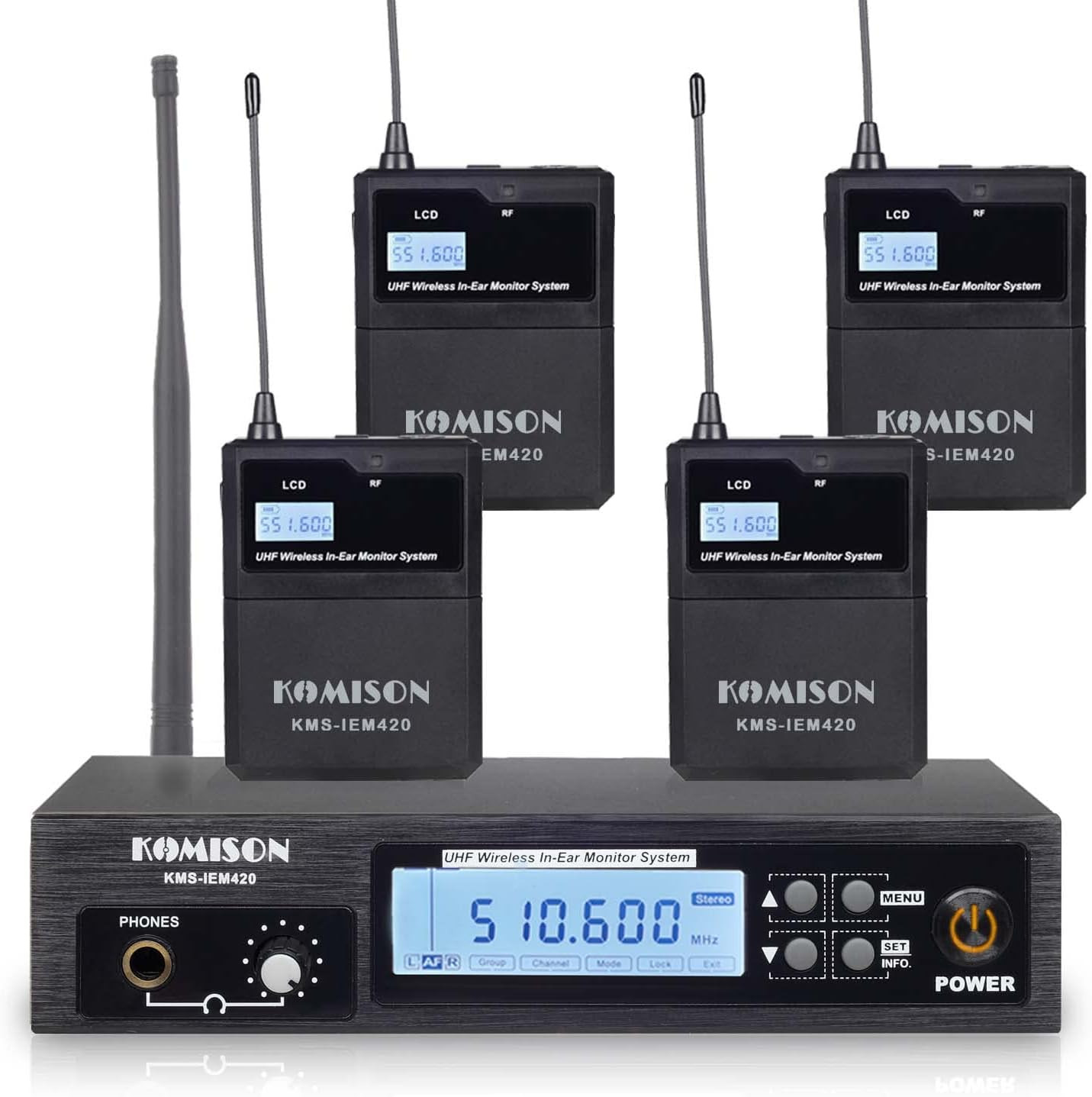 Mono Wireless in Ear Monitor System, IEM System, UHF Professional IEM System Tra