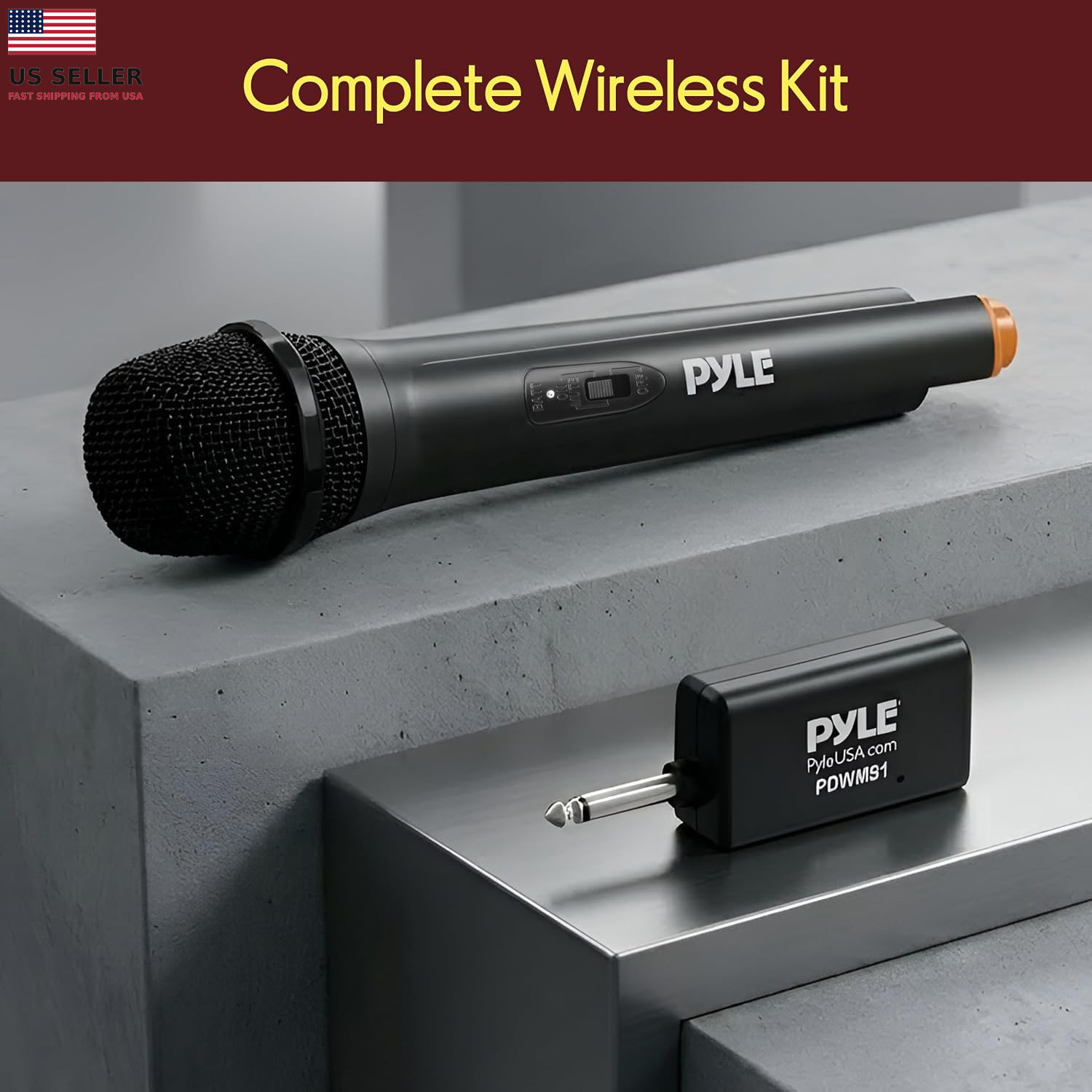 Portable VHF Wireless Microphone System – Professional Battery Operated Handhel