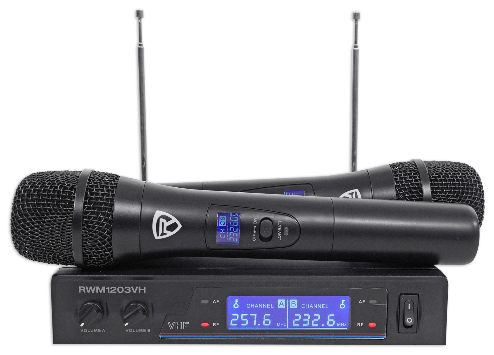 Rockville RWM1203VH VHF Wireless (2) HandHeld Microphones 4 Church Sound Systems