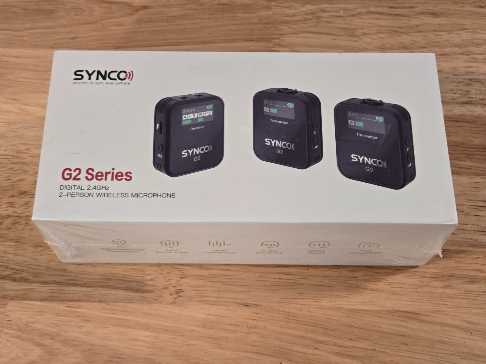 SYNCO Wireless Lavalier Microphone 2.4G Dual Transmitter G2A2 – Black