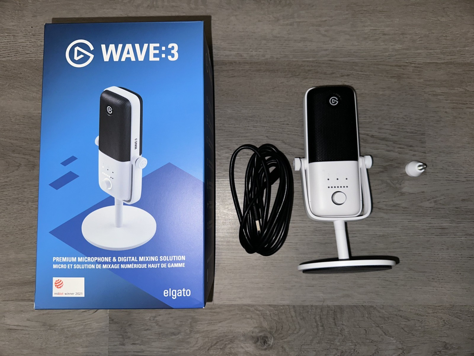 Elgato Wave:3 Wired Cardioid Condenser USB Microphone – White