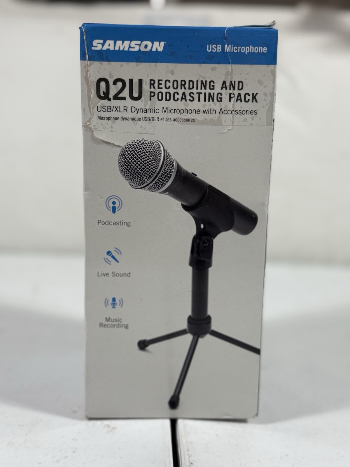 Samson Q2U USB/XLR Recording & Podcasting Microphone Pack – Complete in Box