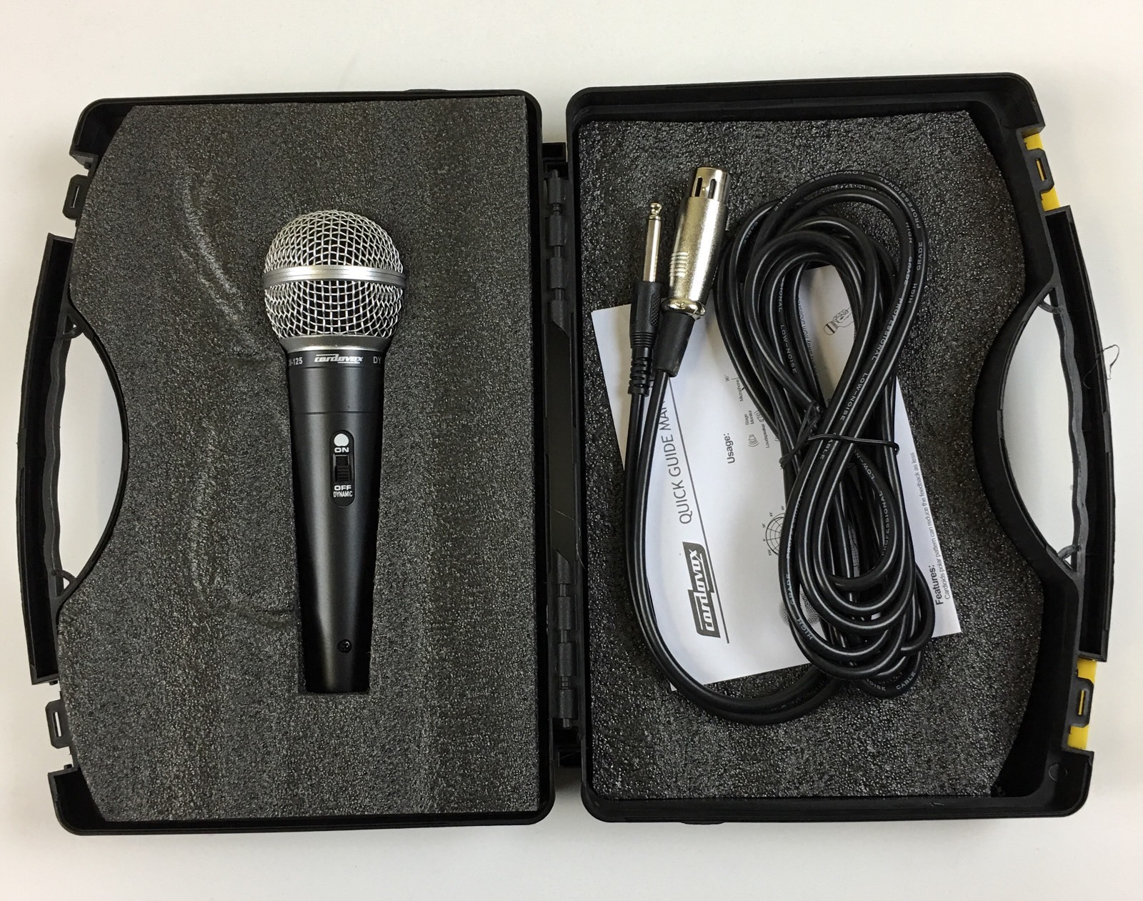 Cordovox Microphone – On/Off Switch With Chord, Plastic Hardcase.