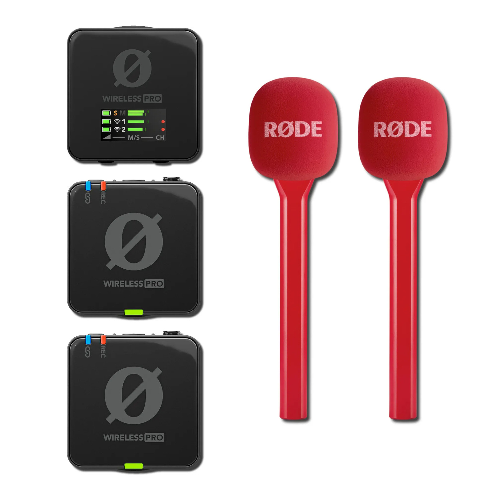 Rode Wireless Pro Wireless Microphone System with 2x Red Interview GO (Pair)