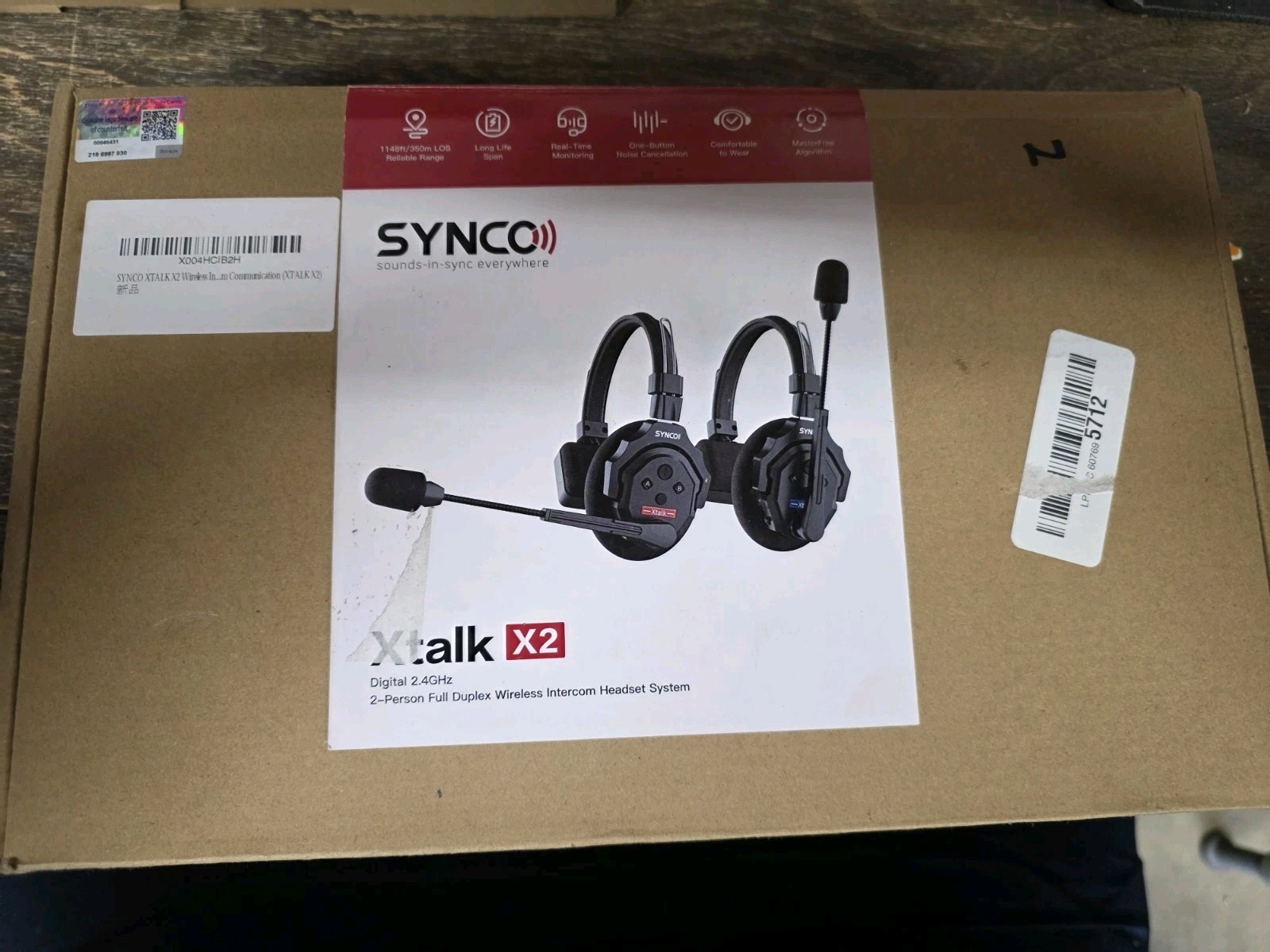 SYNCO XTALK X2 Wireless Headset Intercom System 2.4GHz 400 Meters