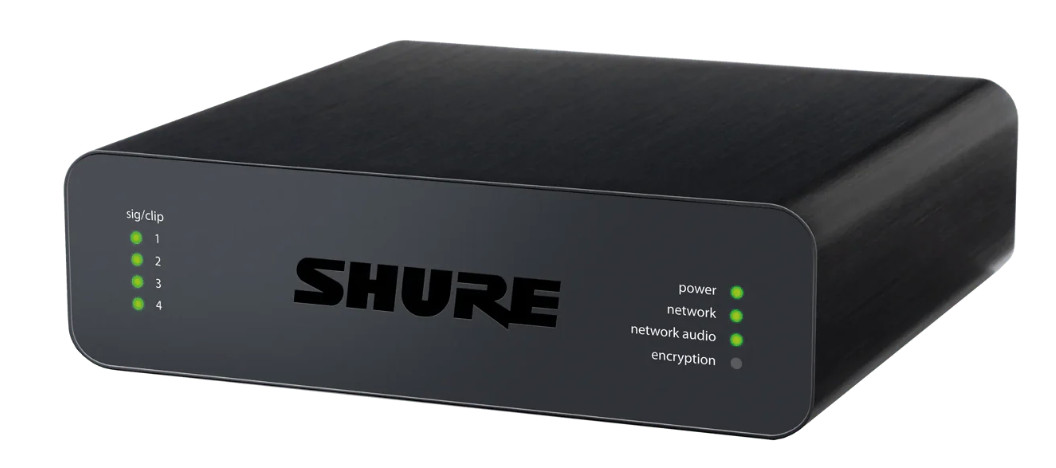 Shure ANI-4IN 4-Channel Dante Mic/Line Audio Network Interface Unit, Block Input