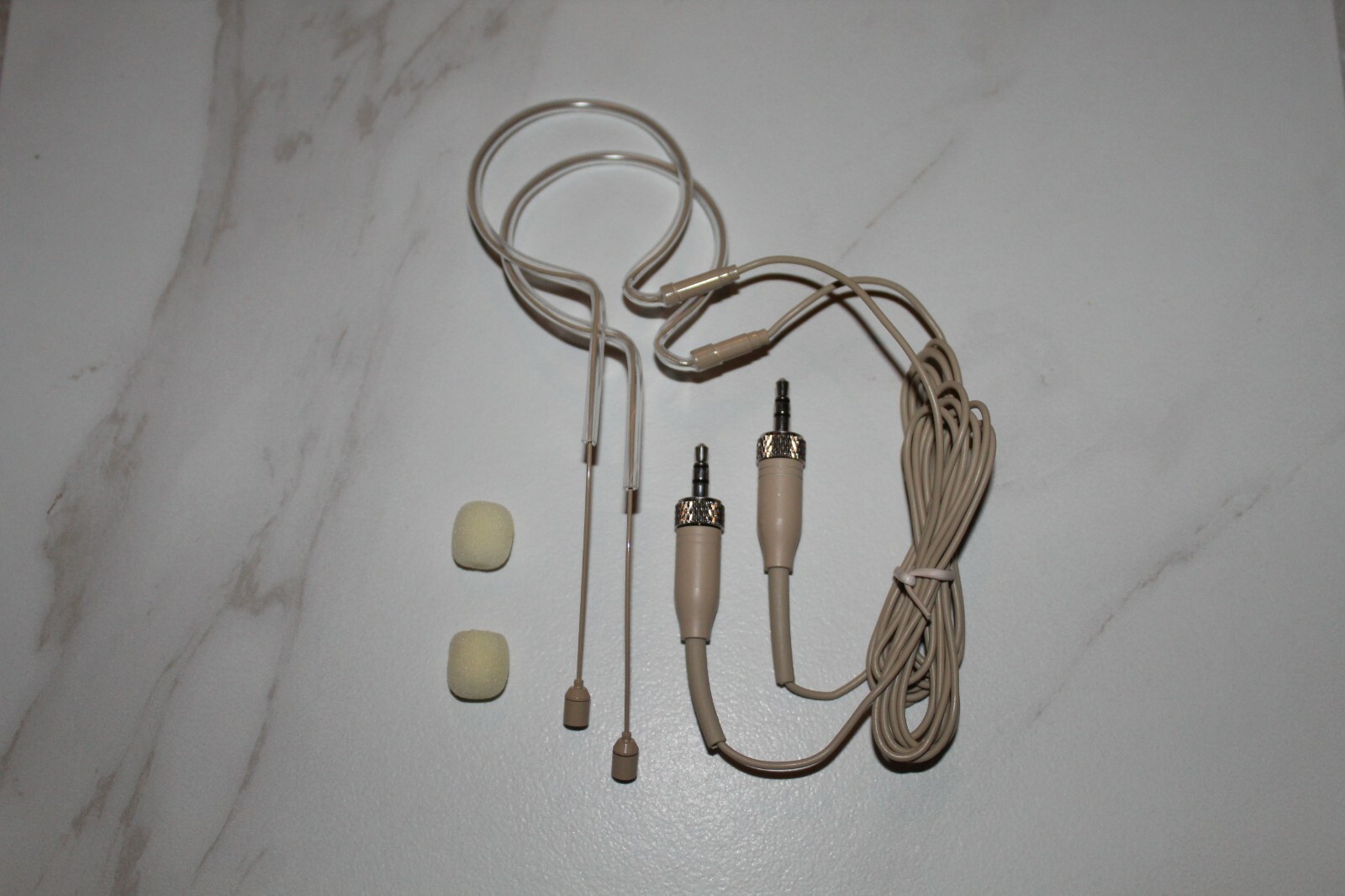 2 x Headset Mic Headworn Microphone w/ single earhook for Sennheiser Wireless