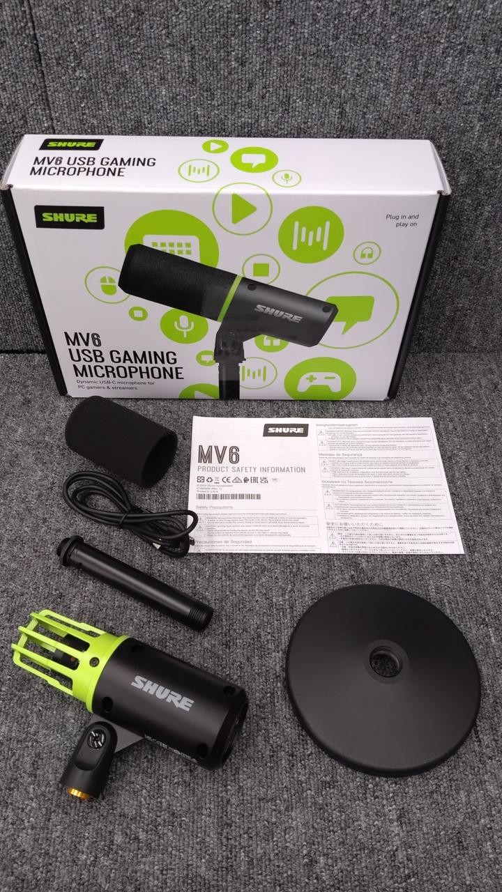 SHURE MV6 Gaming Unidirectional Microphone, Excellent Condition From Japan