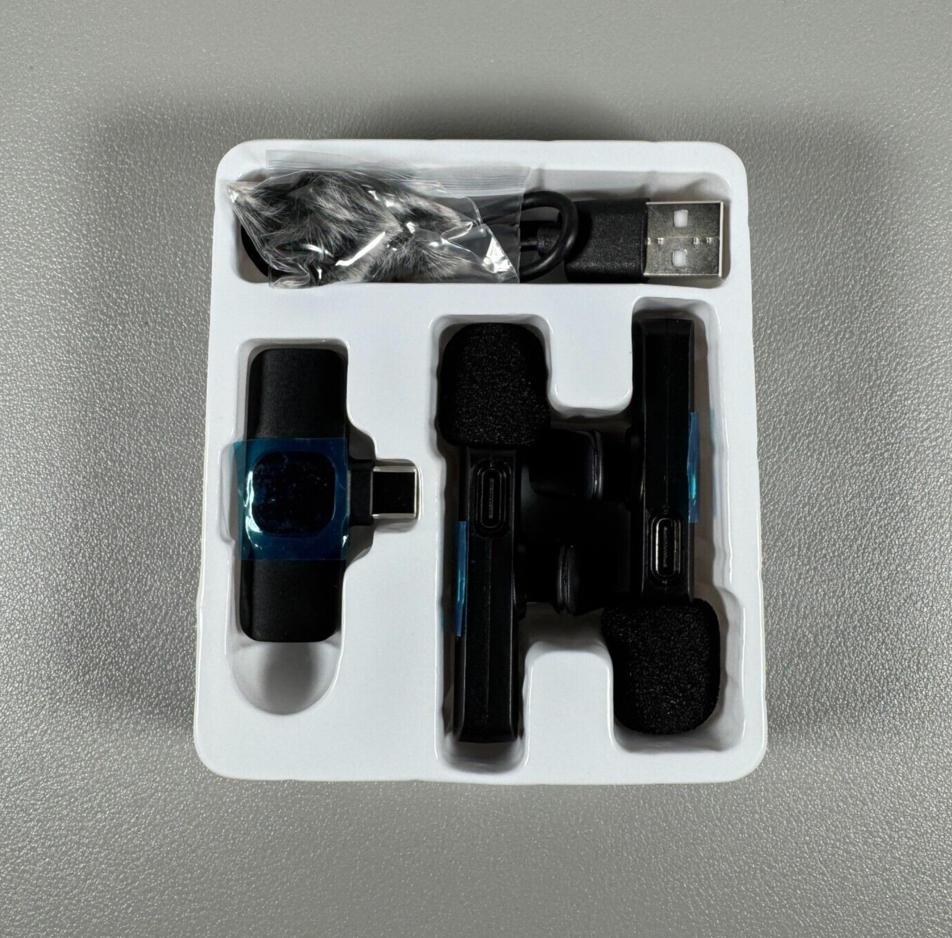 Wireless Lavalier Dual Microphones for USB-C Devices | Clip-On Lapel Mic