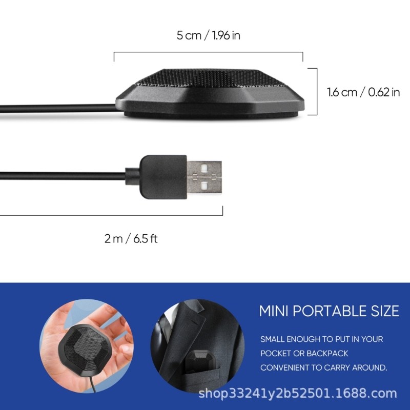 USB Touch Control Desktop Pickup For PC Laptop Clear Voice Conference Play