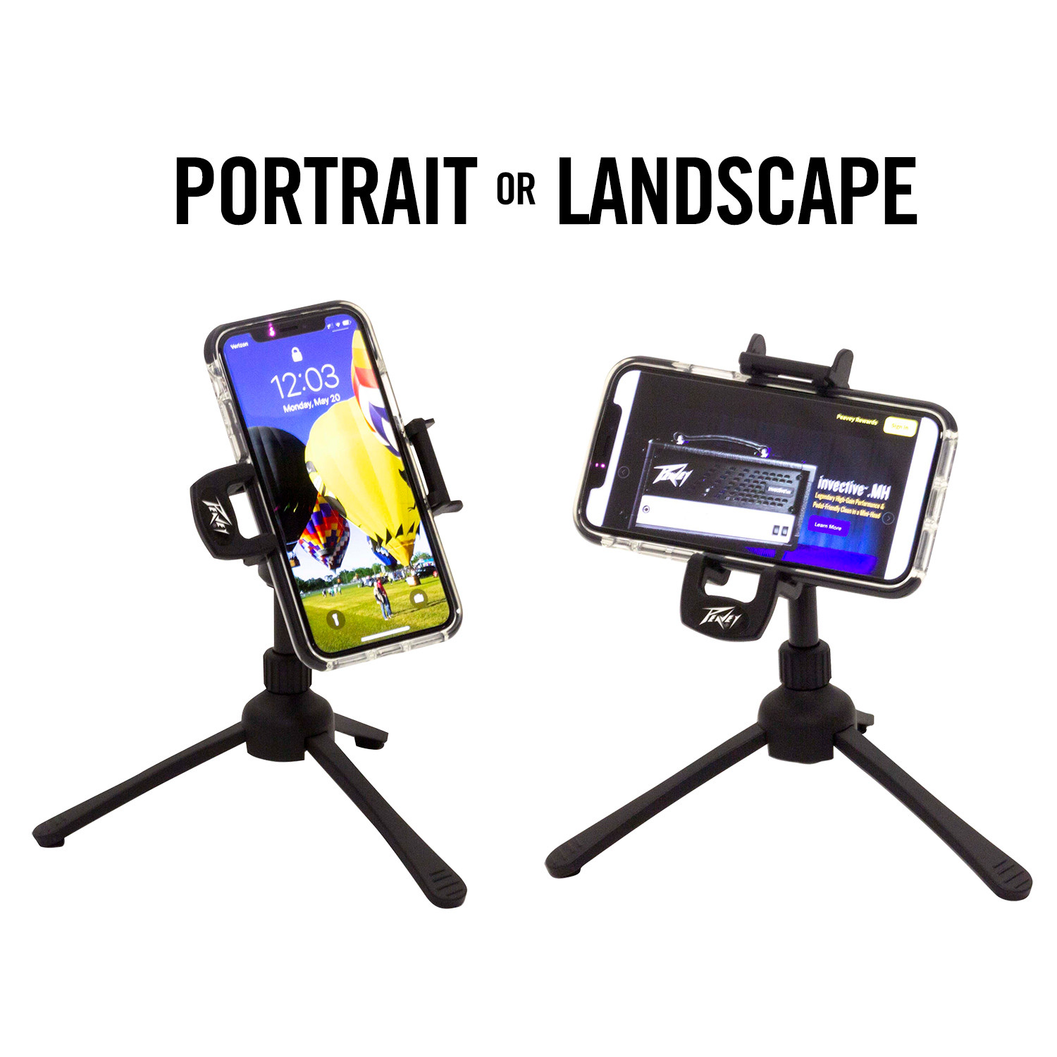 Peavey Smartphone Desktop Tripod Stand Tabletop for Live Recording & Streaming