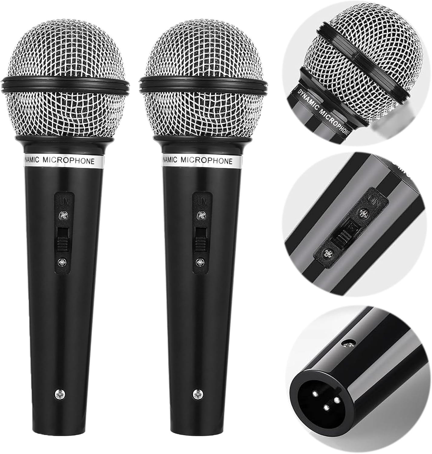 2PCS Fake Microphone Prop, Plastic Pretend Play Microphone for Halloween