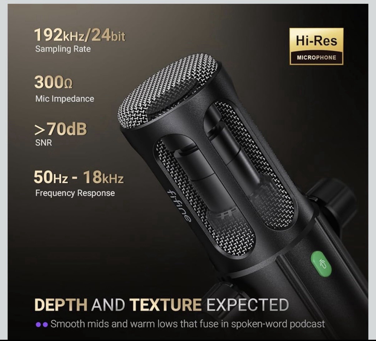 FIFINE Amplitank XLR Tank6 Microphone for Recording Podcast Vocal Streaming