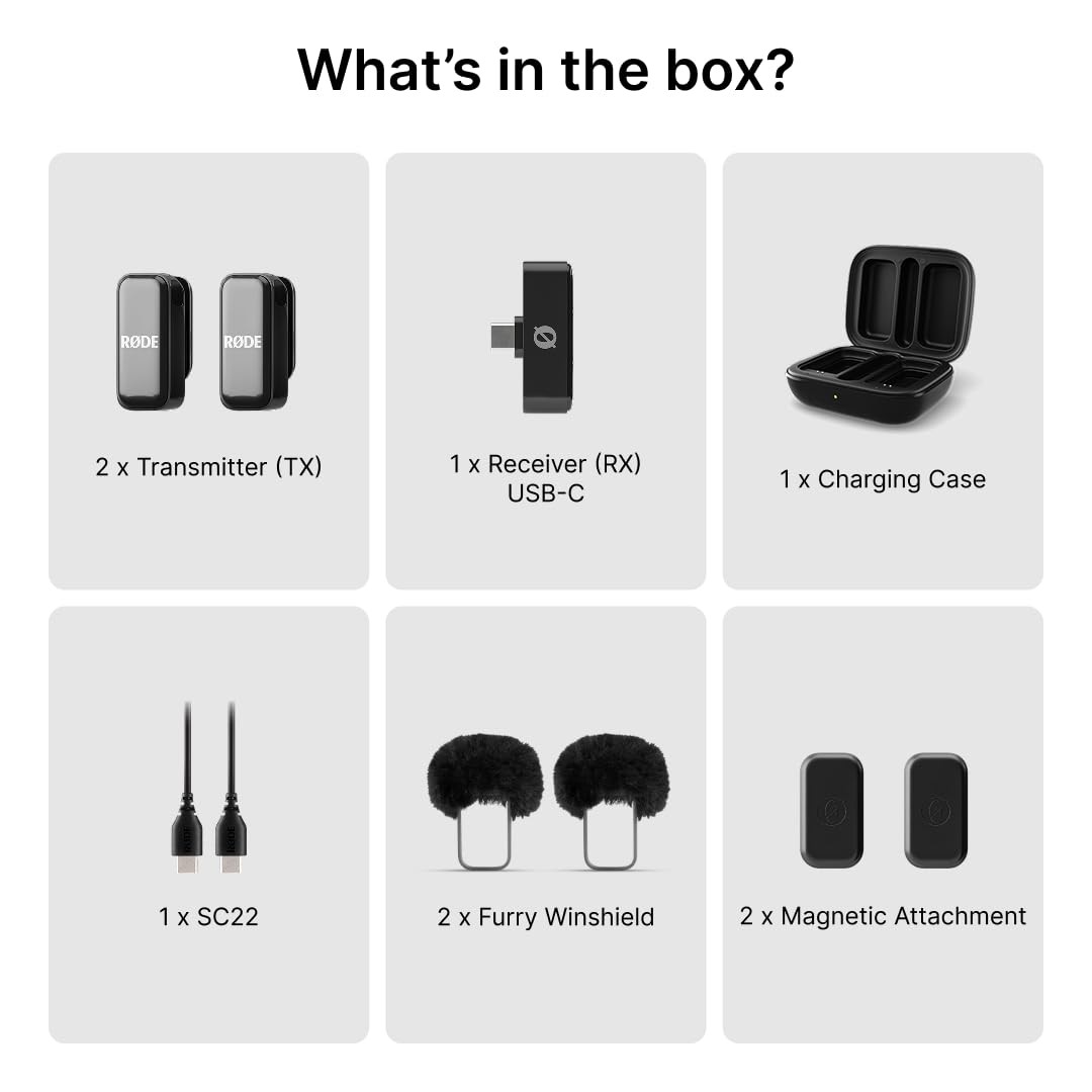 RØDE Wireless Micro – Compact Microphone, Two Micro, Black