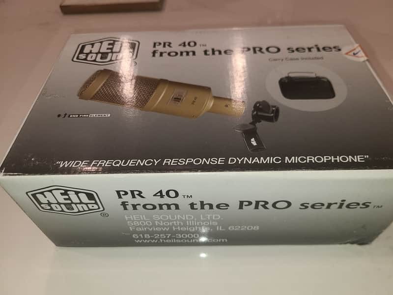 Heil PR 40 Dynamic Cardioid Studio Microphone Limited Gold with Case Brand New