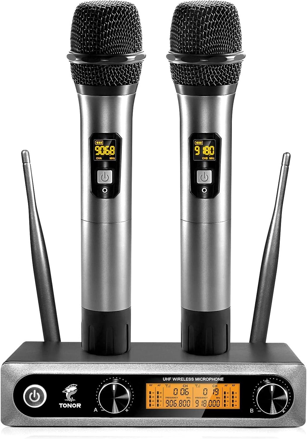 Micrófonos inalámbricos, metal dual profesional UHF
