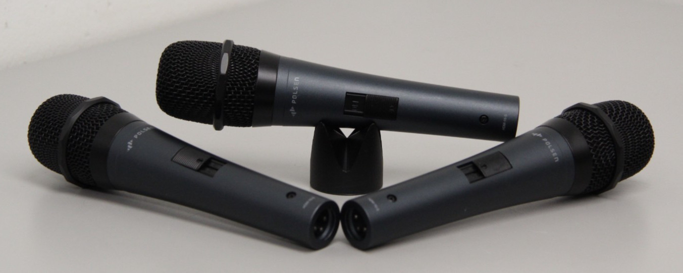 Lot Of 3 Polsen HDM-16-S Handheld Dynamic Performance Microphones