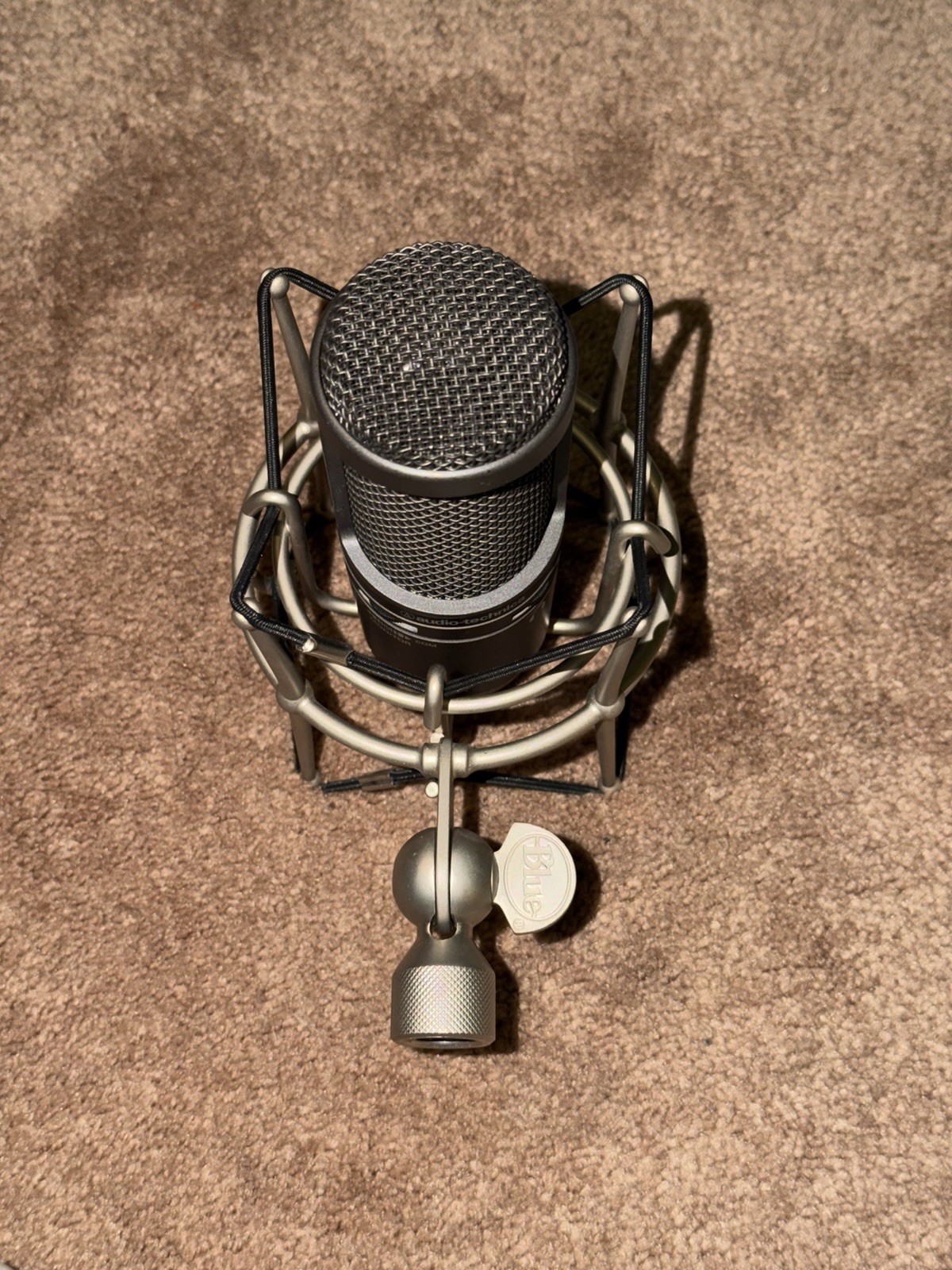 Audio-Technica AT2020USB+ USB Mic w/ Blue Shock Mount Stand Podcast Bundle
