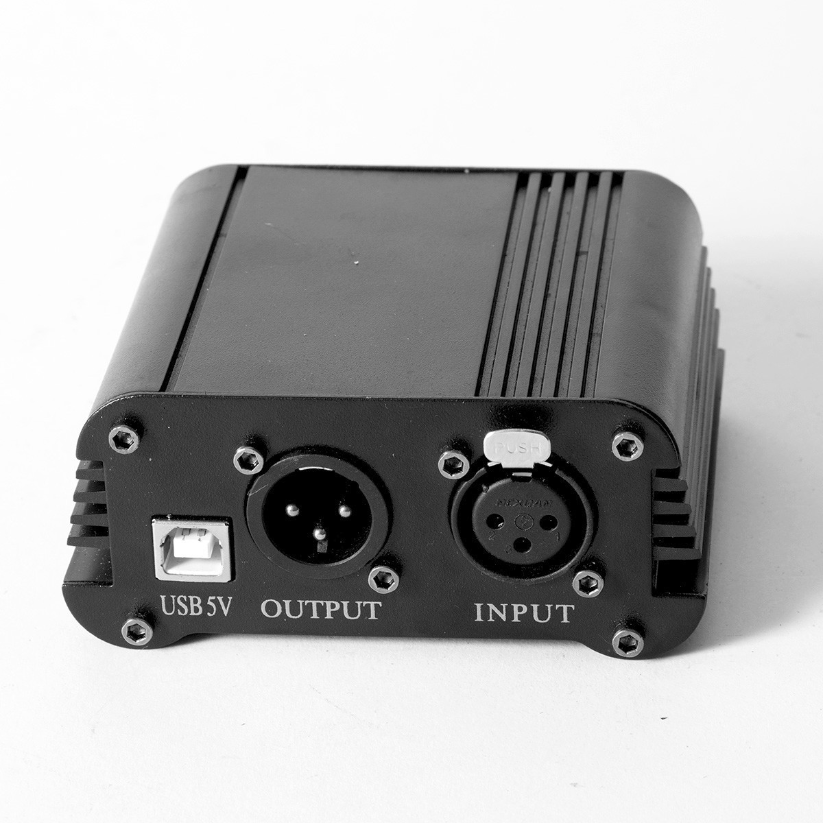 USB 48V Phantom Power Supply for Condenser Microphone XLR Input/Output w/ USB Ca
