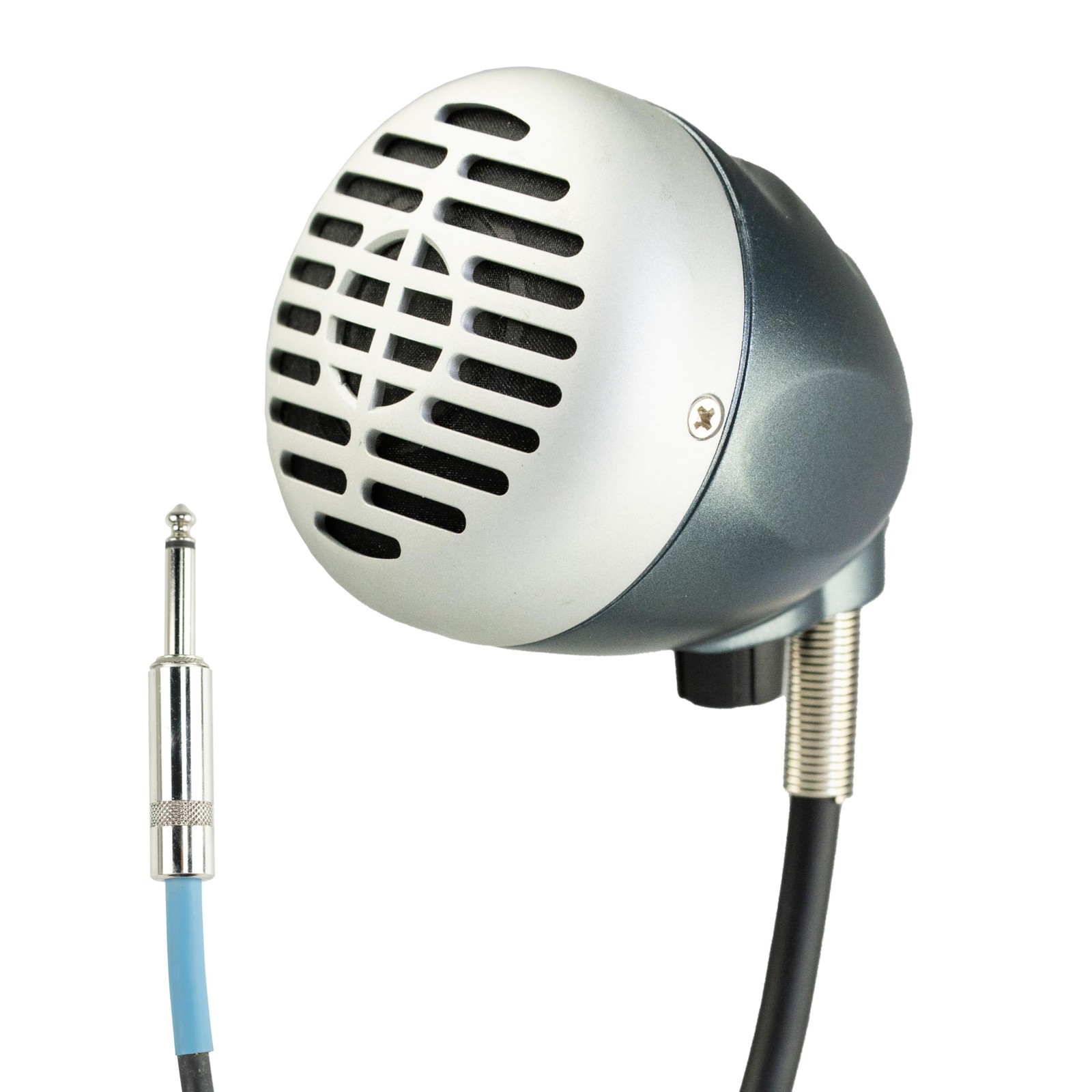 Black Hi Z Microphone For Blues Harmonica With Volume Control And Shielded Cable