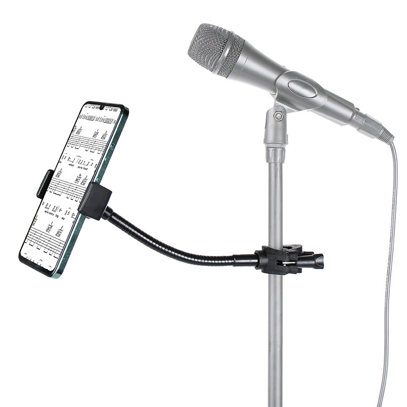 Mic Stand Phone Holder Adjustable Flexible Phone Holder for Microphone Stand