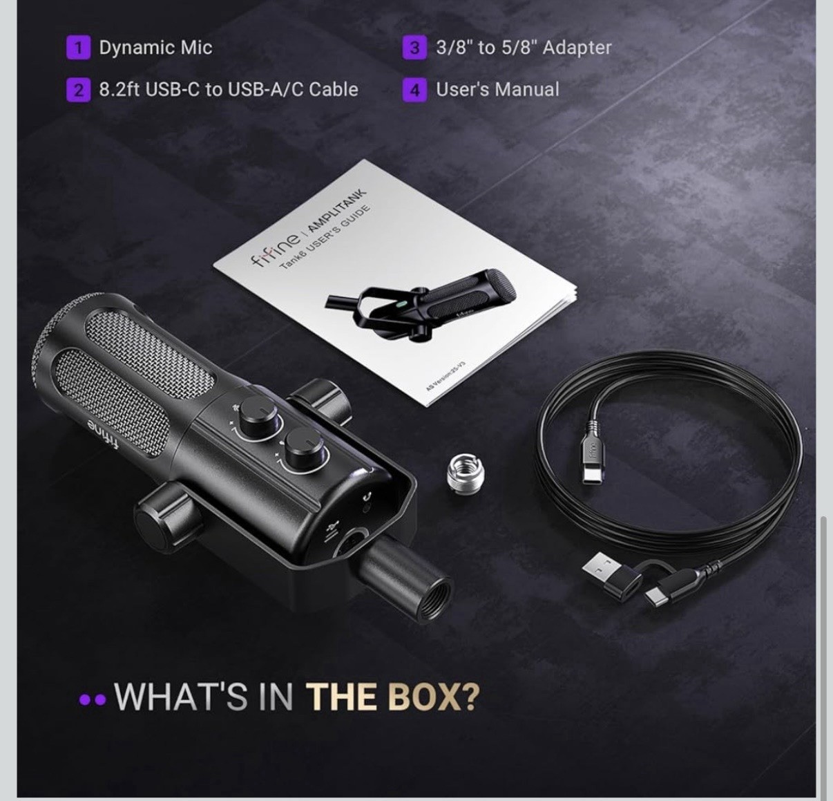 FIFINE Amplitank XLR Tank6 Microphone for Recording Podcast Vocal Streaming