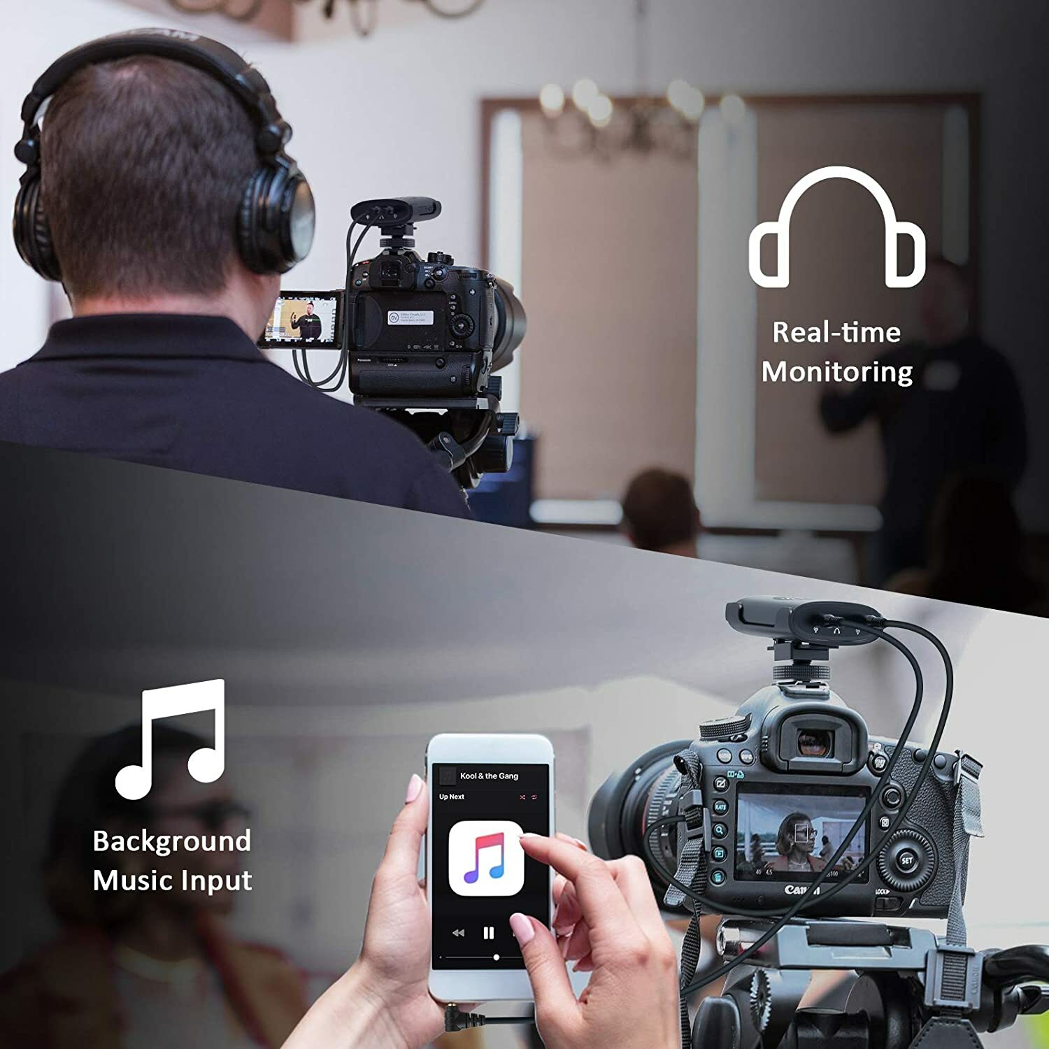 Pixel UHF Wireless Lavalier Microphone System for Smartphone Laptop DSLR Camera