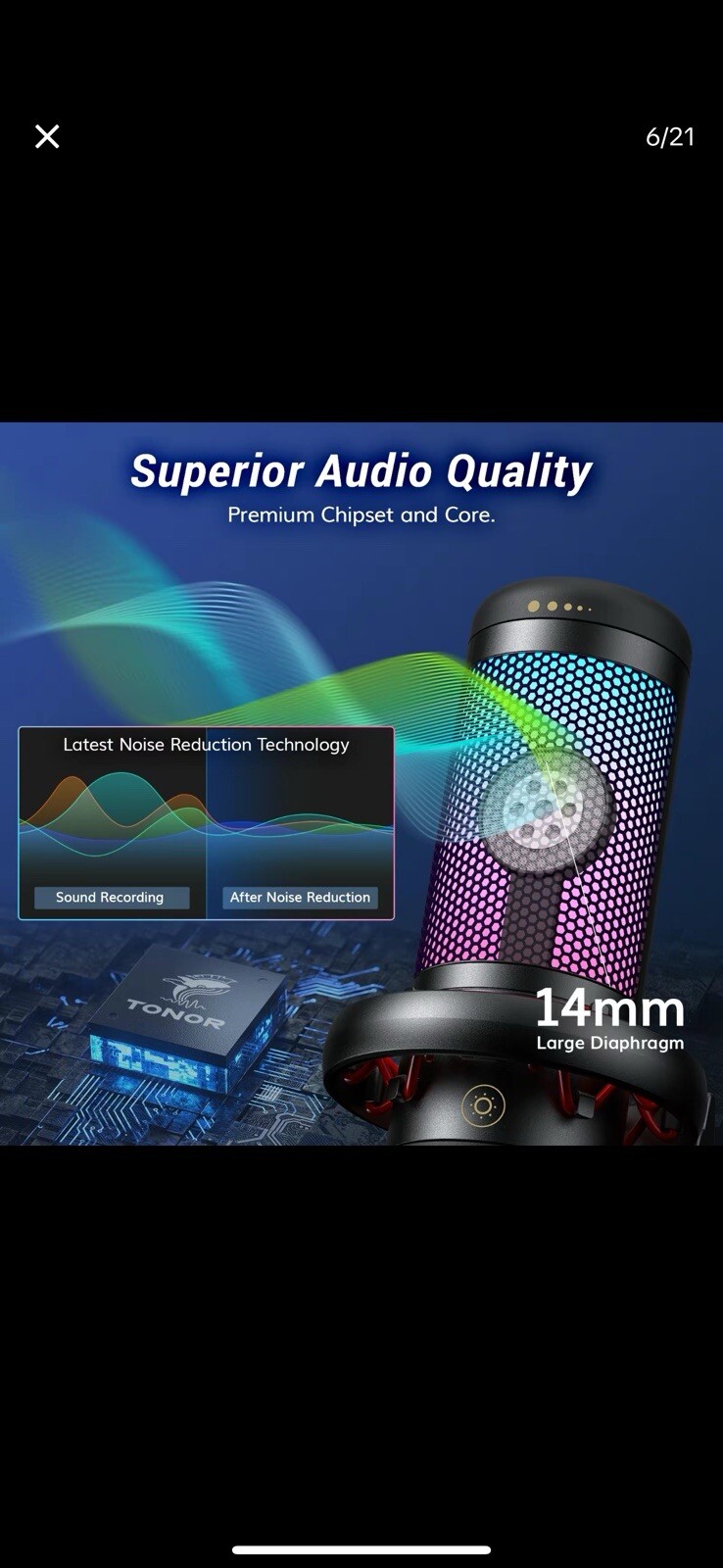 TONOR MICROPHONE LED TC-310