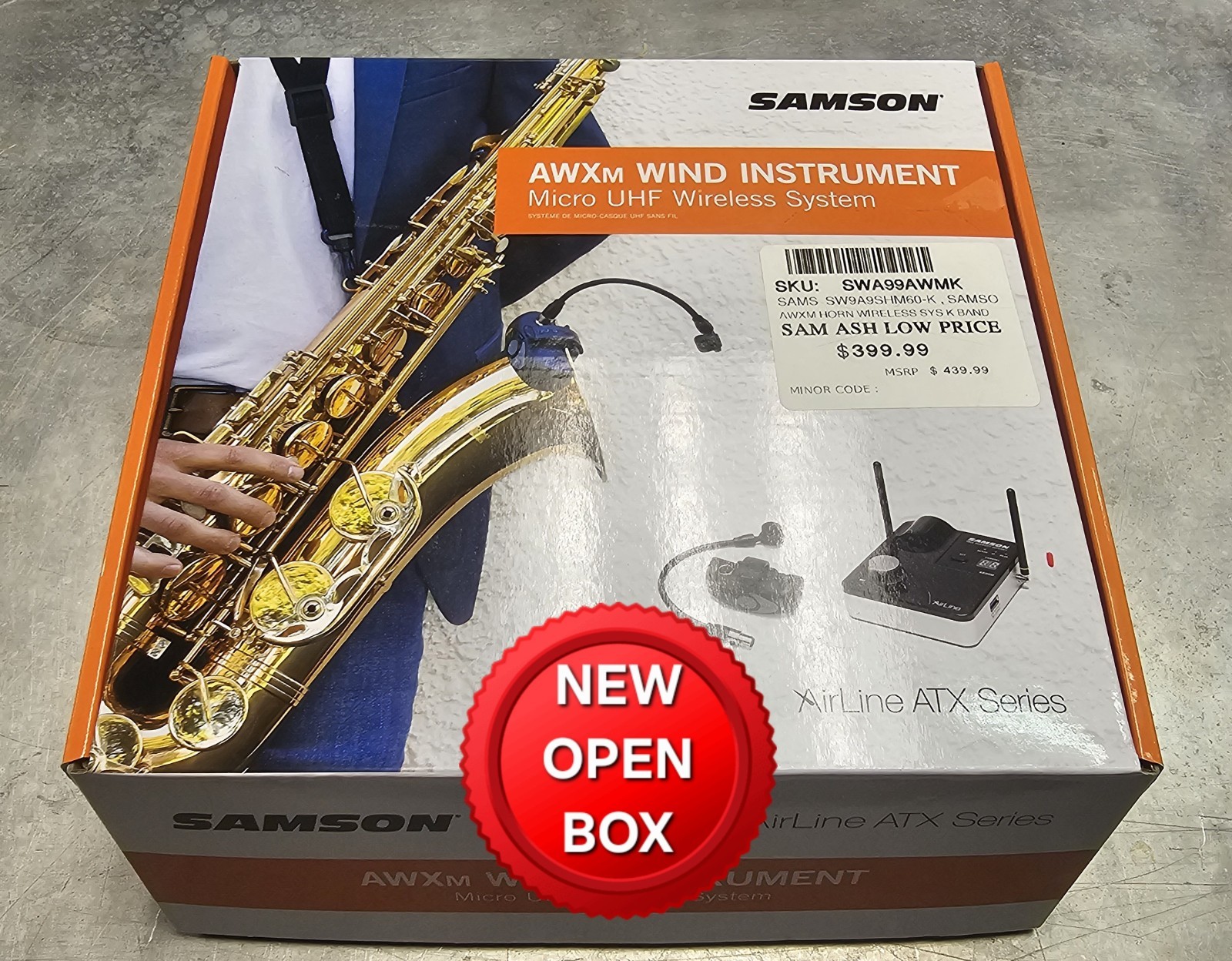 Samson SWA99AWMK AirLine AWXm Micro UHF Wind Instrument Wireless System NEW