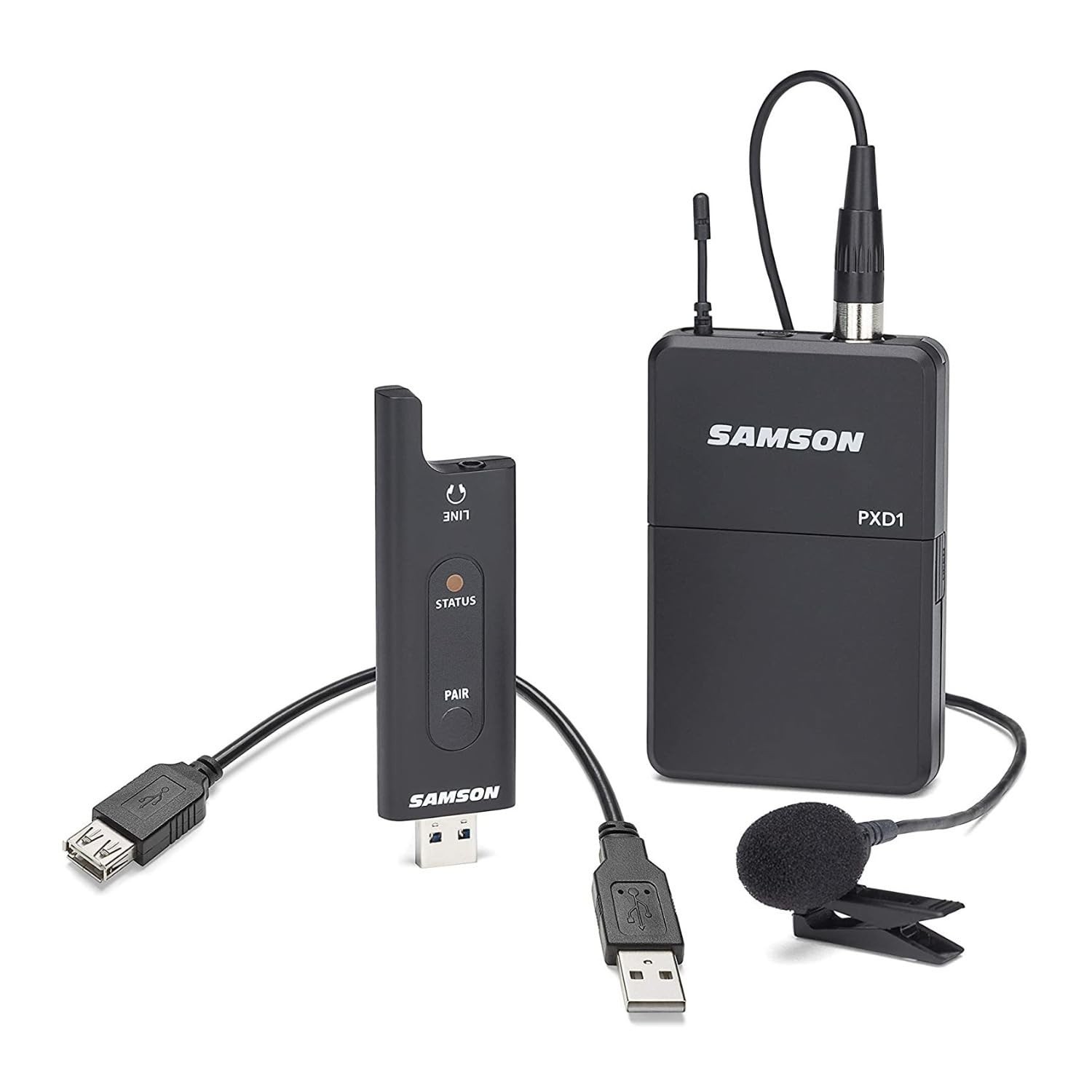 Lavalier Microphone System 2.4GHz USB Digital Wireless – 100′ Range
