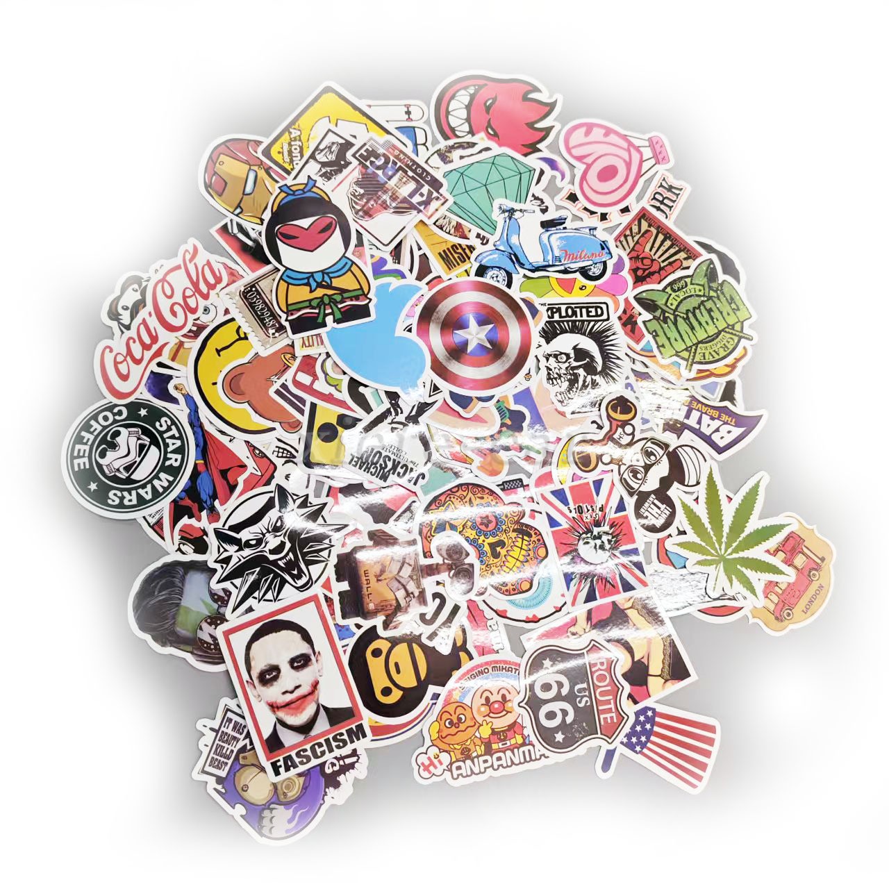 100PCS Skateboard Stickers Vinyl Laptop Luggage Decals Dope Sticker Lot Bomb US