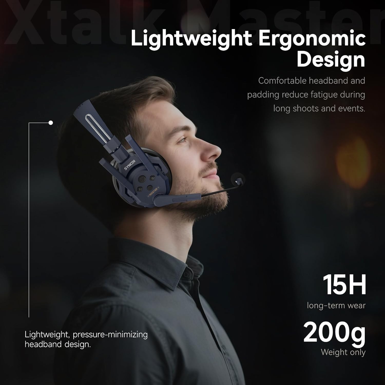 SYNCO XTALK Master 2 User Wireless Intercom Headset Noise Cancel 500m – NIB