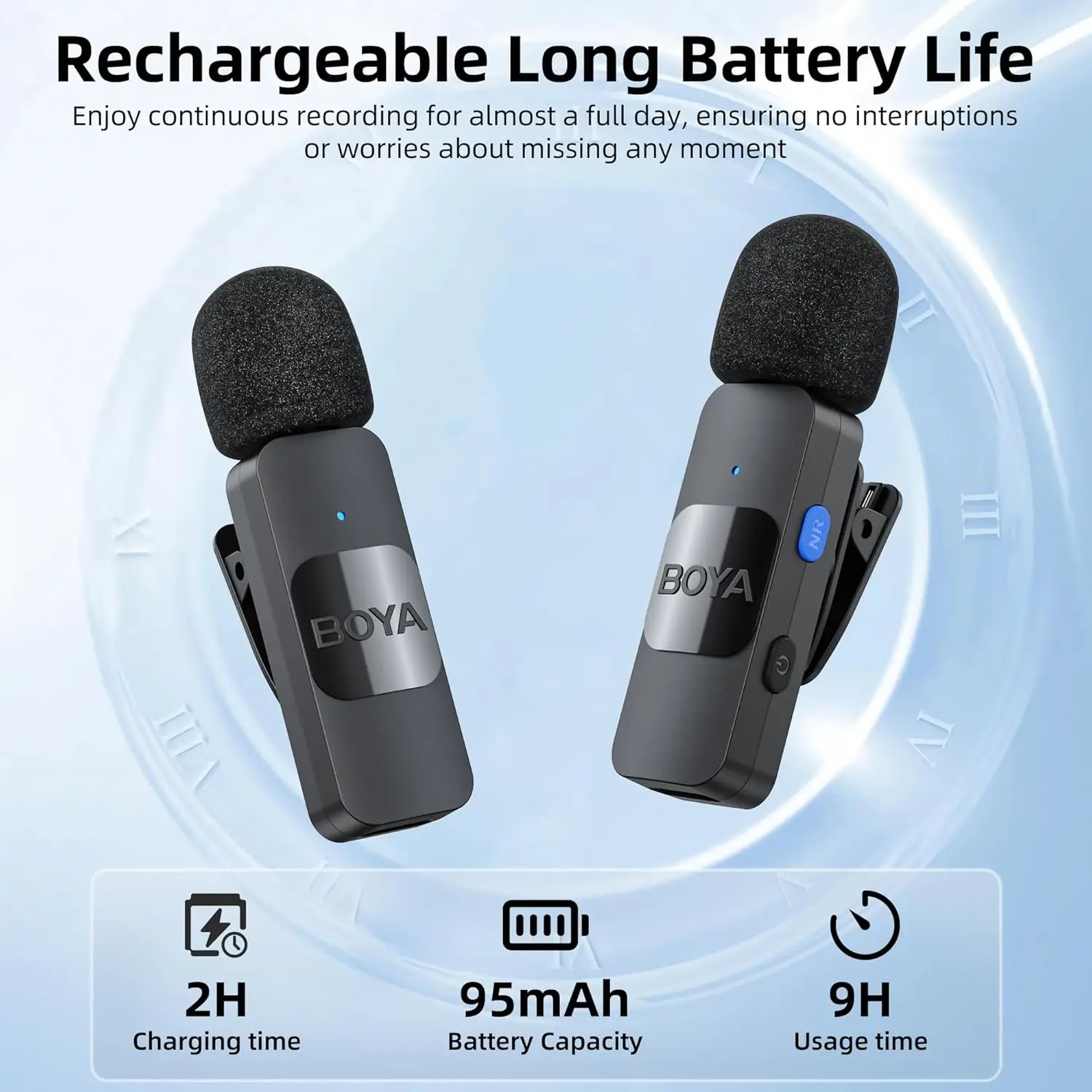 BOYA BY-V10 V20 V1 V2 Wireless Lavalier Microphone for Android USB-C Smartphones