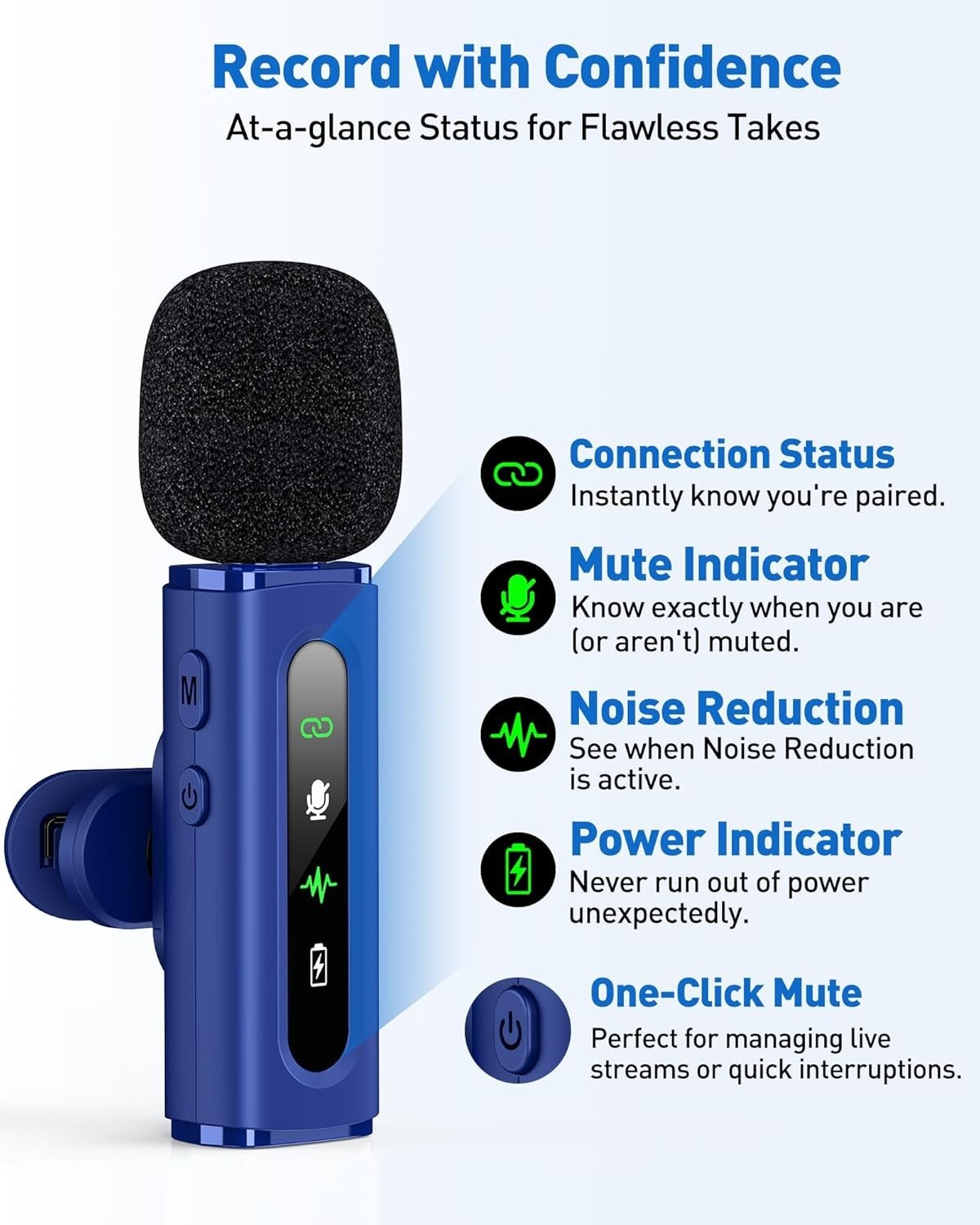 USB C Lavalier Microphone Wireless Mini Mic for Type-C Android Phone/Tablet/P…