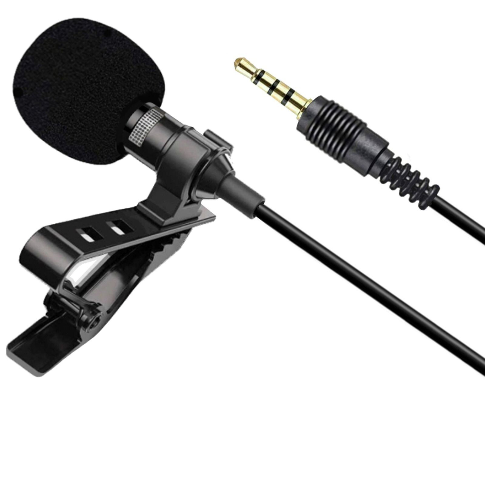 Professional Clip-on Lavalier Lapel Microphone 3.5mm 3-4 Pin TRS-TRRS Plug