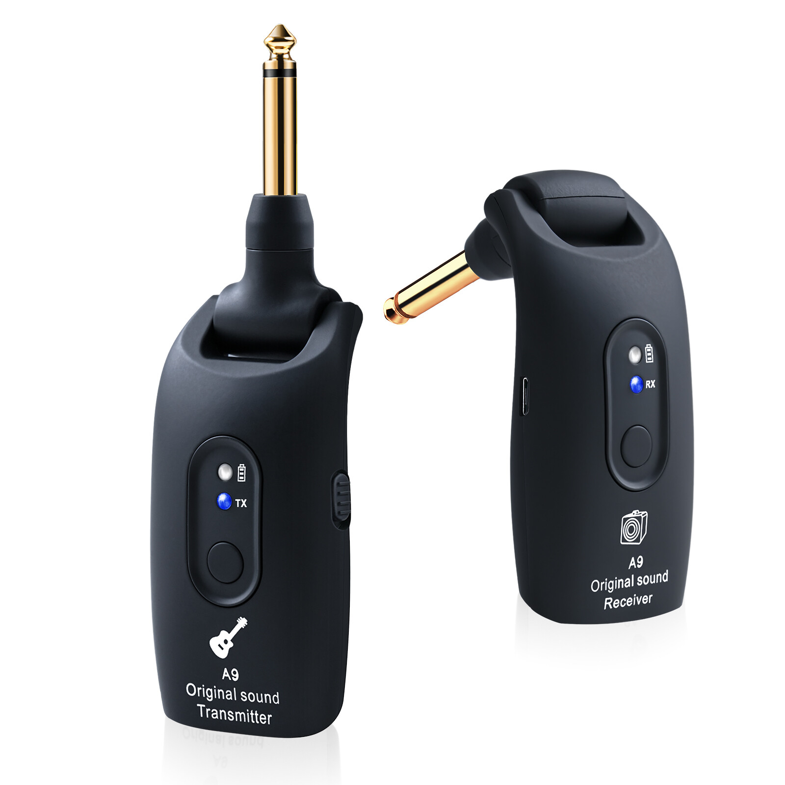 INGPARTNER 2.4GHz Wireless Guitar System Transmitter Receiver 100ft Rechargeable
