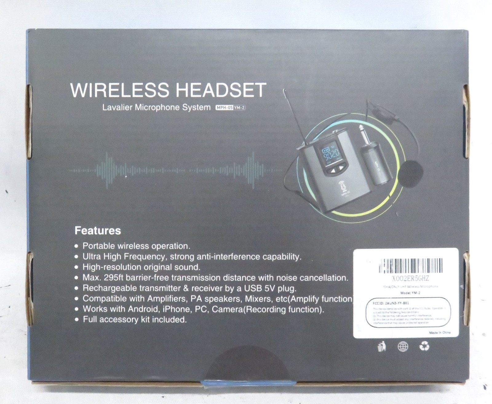 MPH-05 YM-2 Wireless UHF Lavalier Microphone System * 6x New Lot