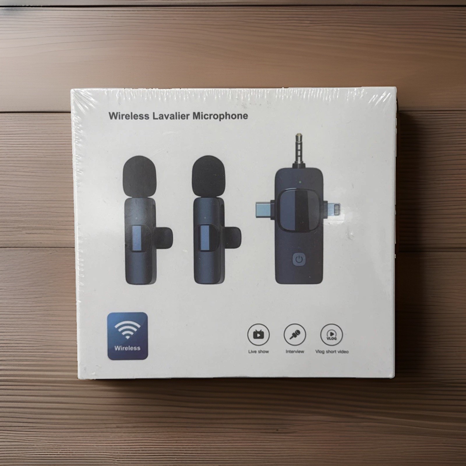Dual Wireless Lavalier Mic for iPhone Android USB-C Lightning TikTok Youtube
