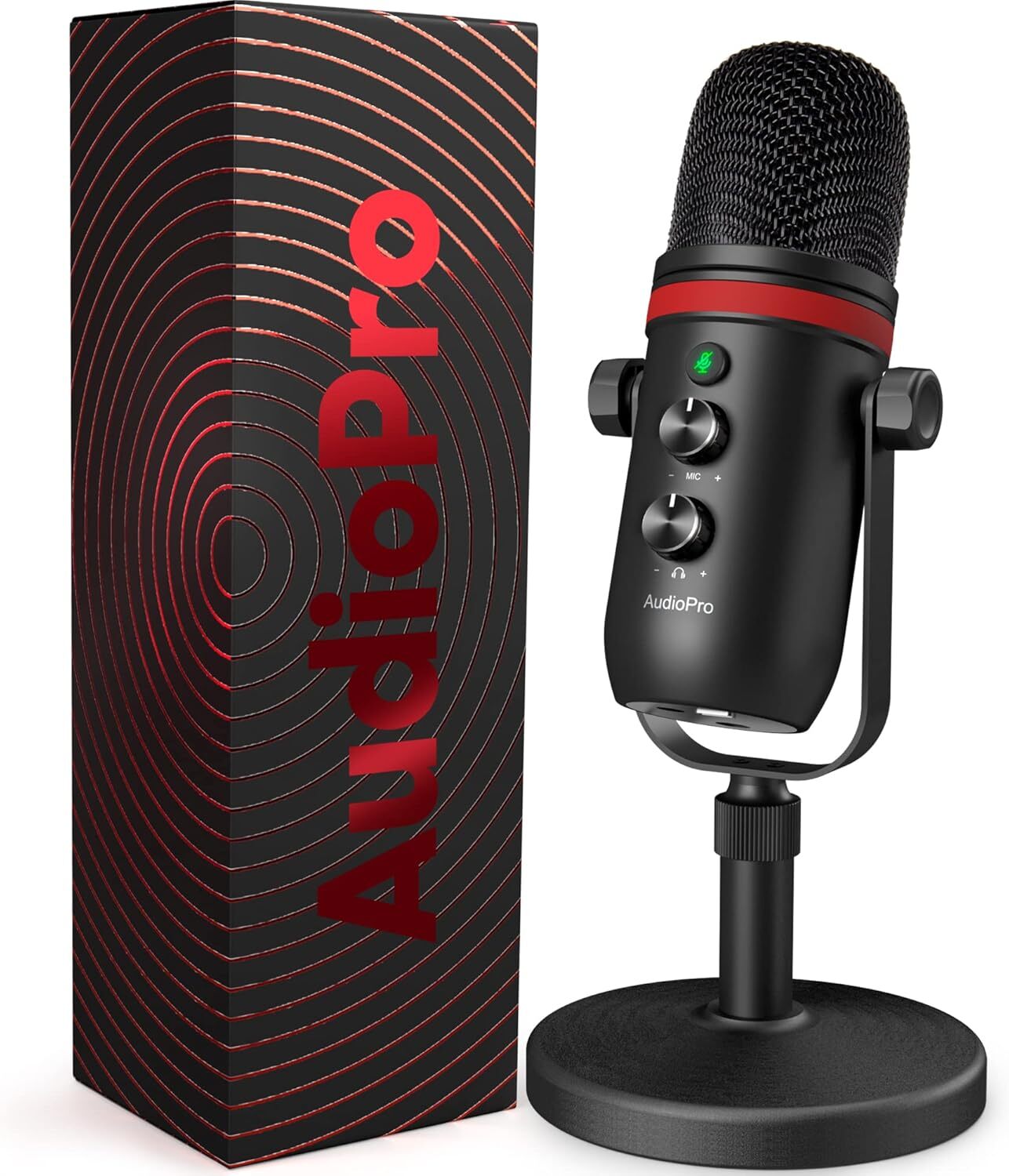 USB Microphone Computer Condenser Gaming Mic PC Laptop PS4 PS5 Headphone Out